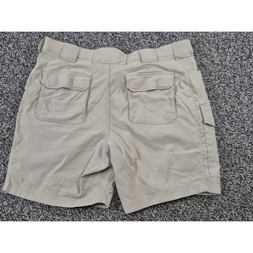 Duluth Trading Shorts Mens 44 Khaki Dry on the Fly Flex Cargo 8 In Quick Dry‎ - Picture 6 of 6